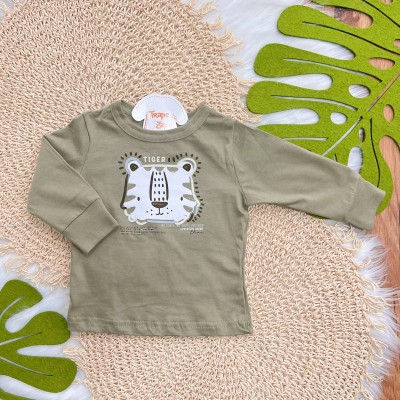 Conj. Colete, Blusa Manga Longa Tiger e Calça de Moletom - Verde e Verde Musgo